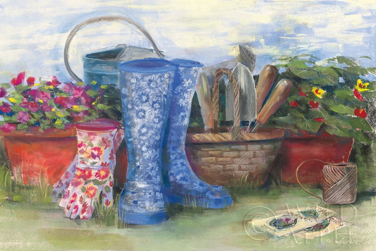 Gardeners Still Life with Boots Poster Print by Carol Rowan # 27739